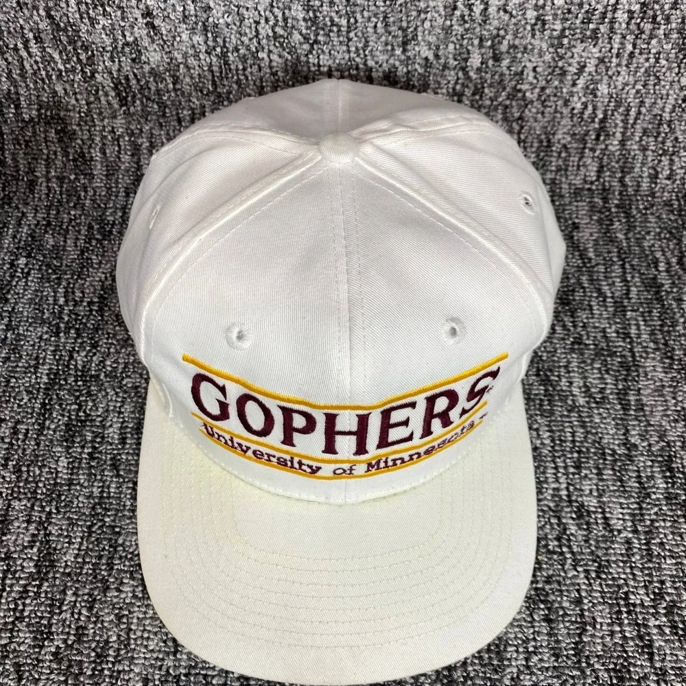 Vintage The Game Minnesota Golden Gophers The Bar Snapback Hat Cap Made Taiwan